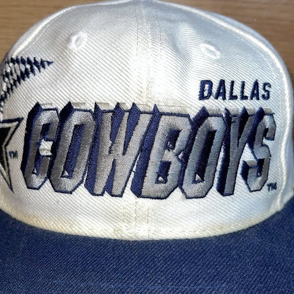 Vintage 90s Dallas COWBOYS Sports Specialties Shadow Snapback Hat Deadstock  Official NFL Pro Line Sideline Cap Block Script 2 Tone NoS