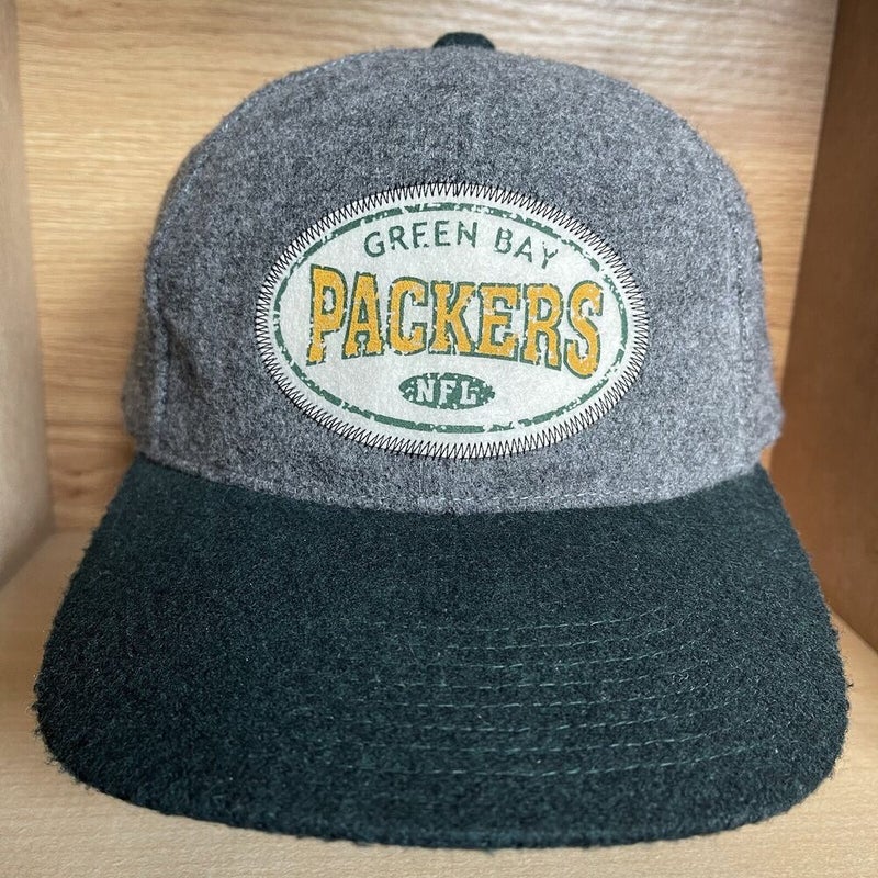 Vintage Green Bay Packers Citgo Cheese Head Strapback Cap Hat Tan Lambeau  RARE