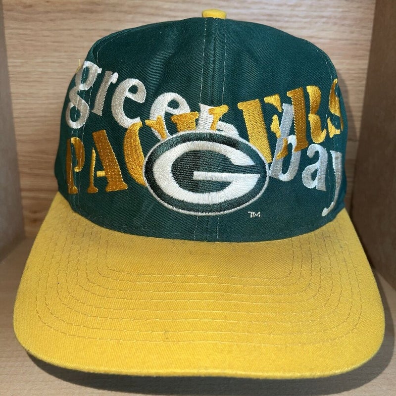 Green Bay Packers Hat Vintage Citgo Cheese Head Baseball Cap Tan Hook &  Loop