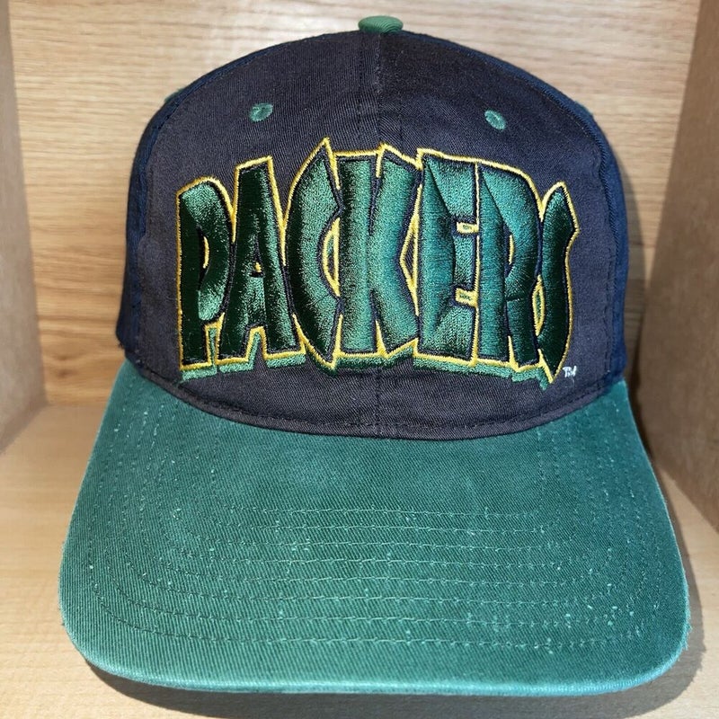 Vintage Green Bay Packers American Needle NFL Fitted Hat Cap Sz Large Plain  Logo