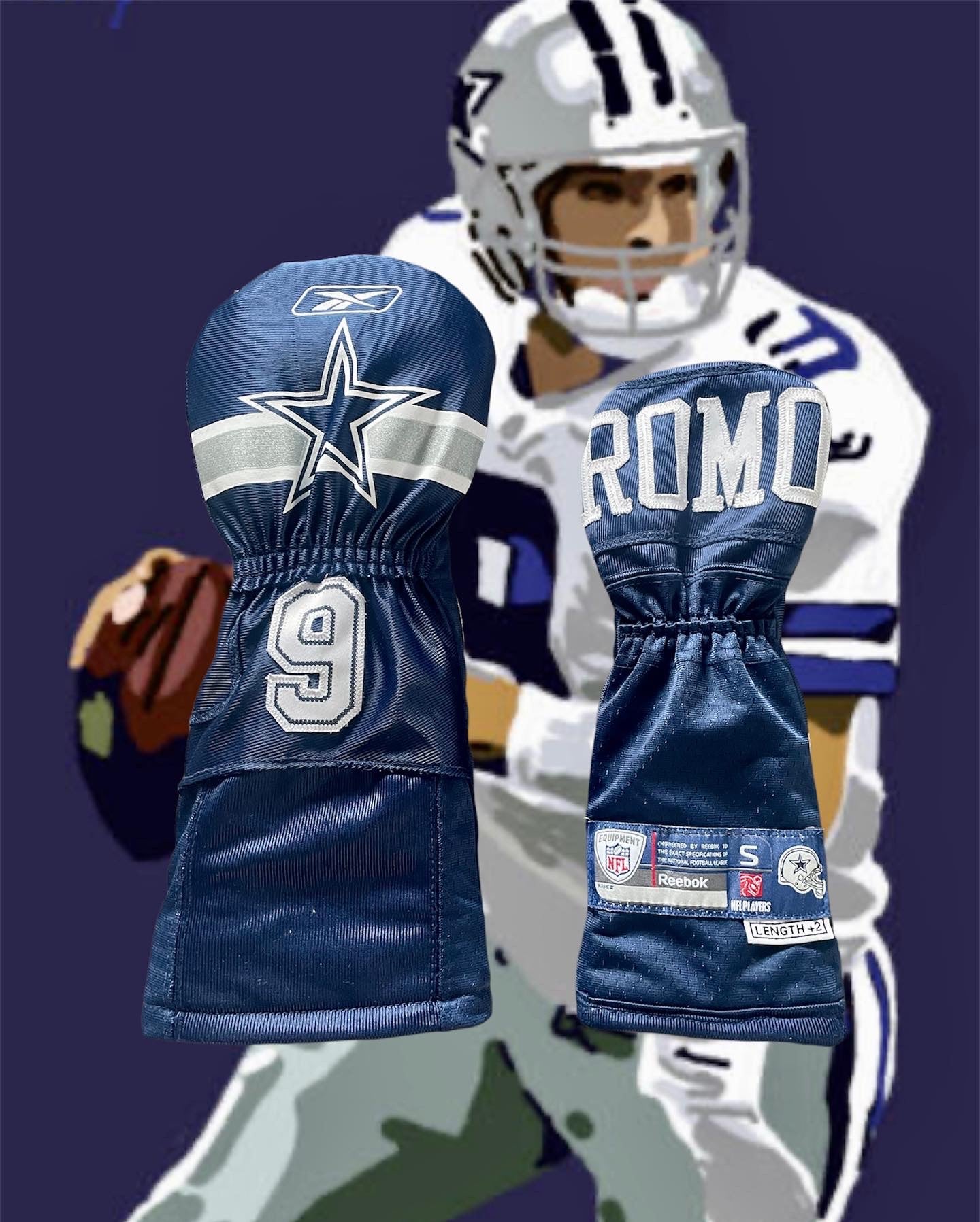 Dallas Cowboys Tony Romo Driver & Fairway Wood Head Cover