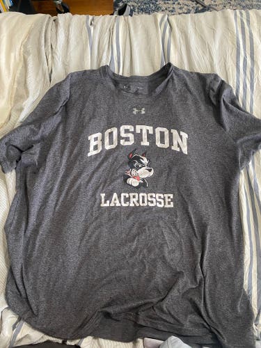 2 Boston University Large Mens Lacrosse Shirts