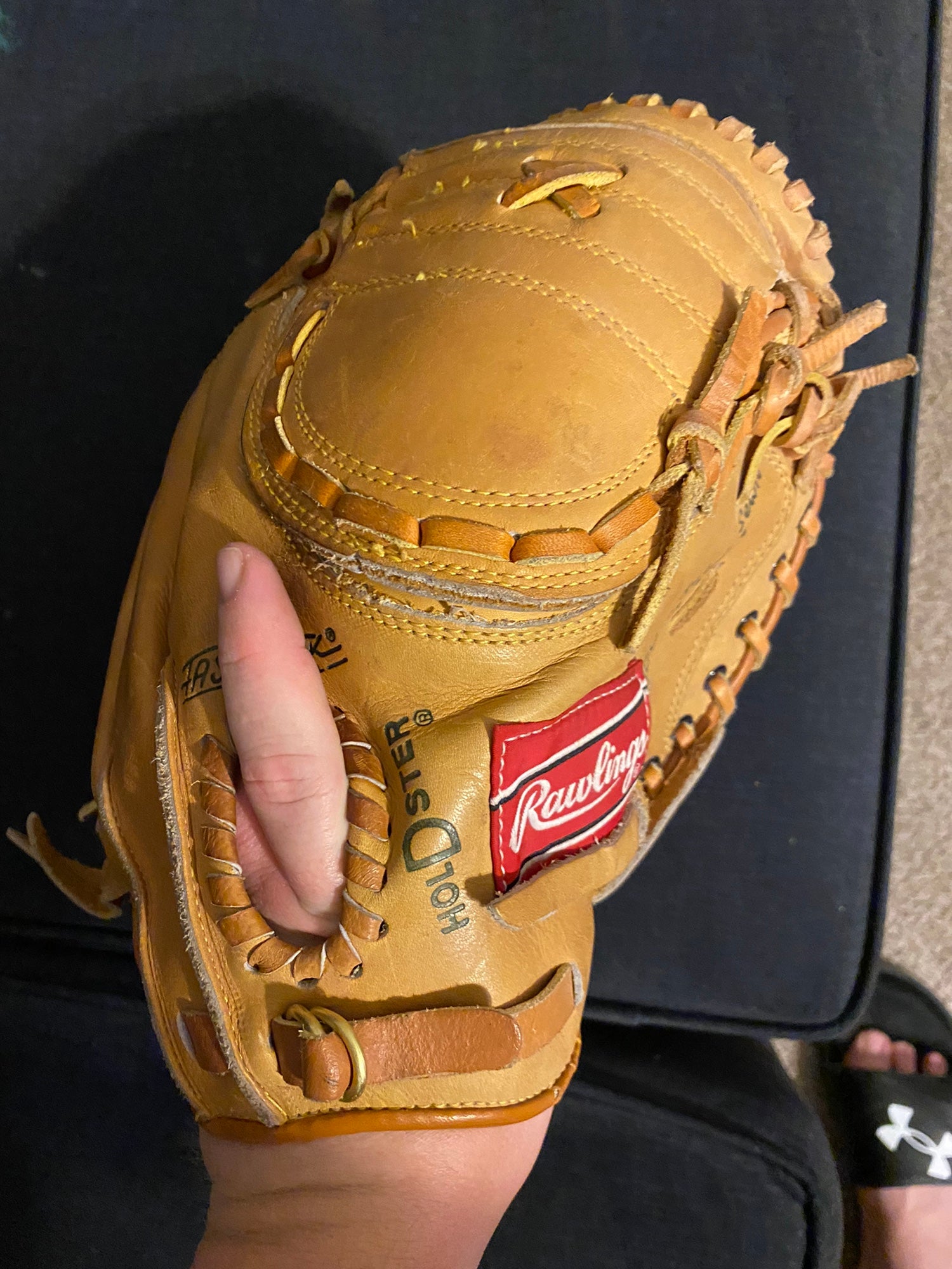 Gant De Receveur Baseball Rawlings Mike Piazza - 12 Pouces - Noir - Occasion