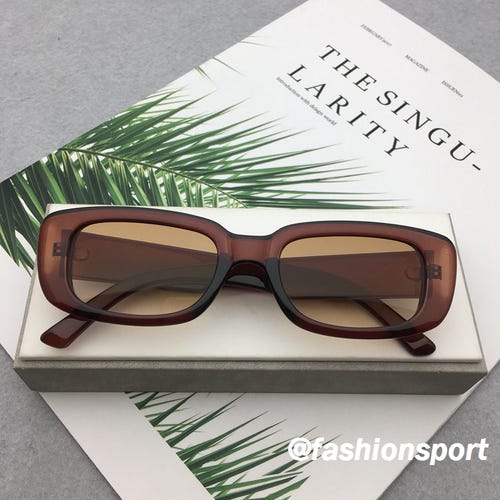Rectangle Sunglasses Retro Driving Glasses 90’s Vintage Fashion Frame UV400 Protection