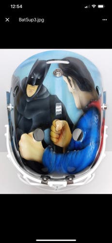 Custom Batman Vs Super man Bauer  940 Goalie Mask
