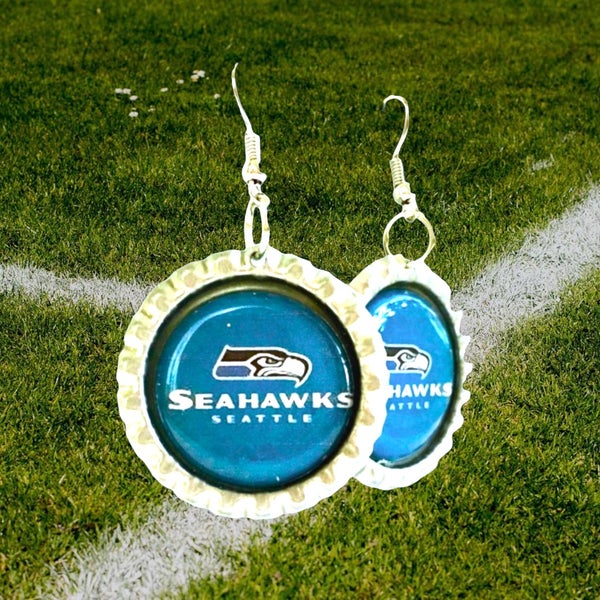 Seattle SEAHAWKS Football Handmade Earrings