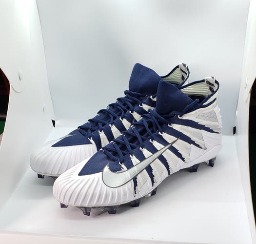 Nike Mens Alpha Menace Elite Football Cleats Navy Blue White AJ6547-401 Size 16