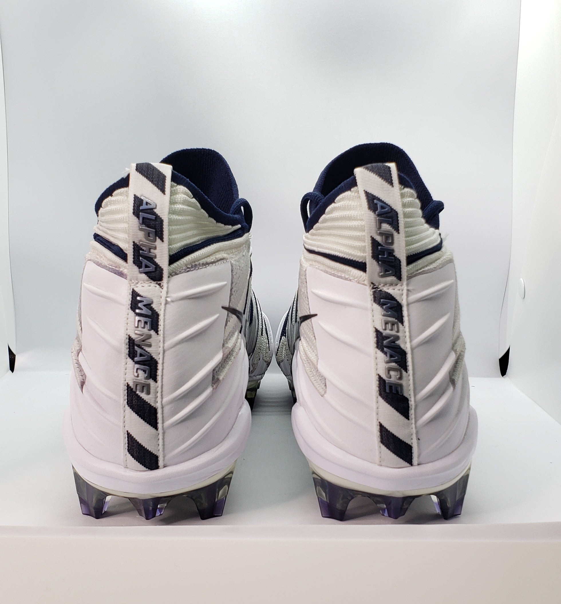 Nike Mens Alpha Menace Elite Football Cleats Navy Blue White  display picture 2