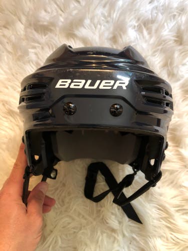 Used Medium Bauer IMS 5.0 Helmet. Navy.
