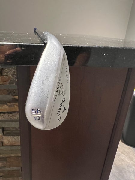 Used Men's Callaway Right Handed MD3 Milled Chrome S-Grind Wedge Stiff Flex 56 Degree Steel Shaft.
