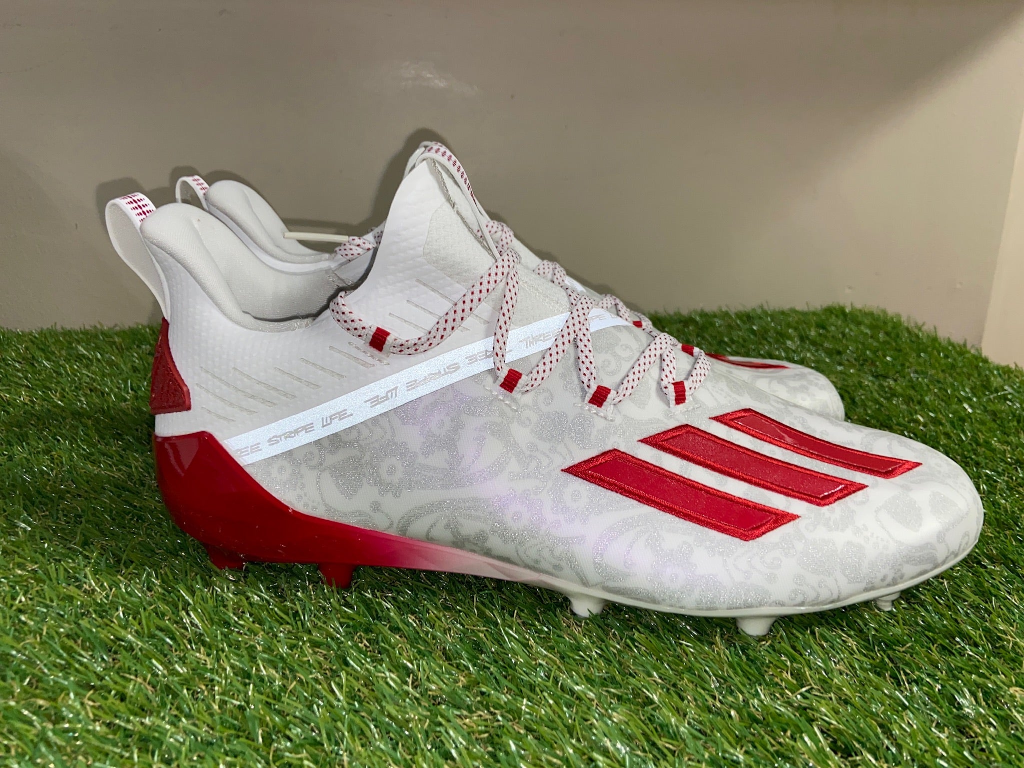 Adidas Adizero Reign Young King Football Cleats Red FU6708  display picture 1