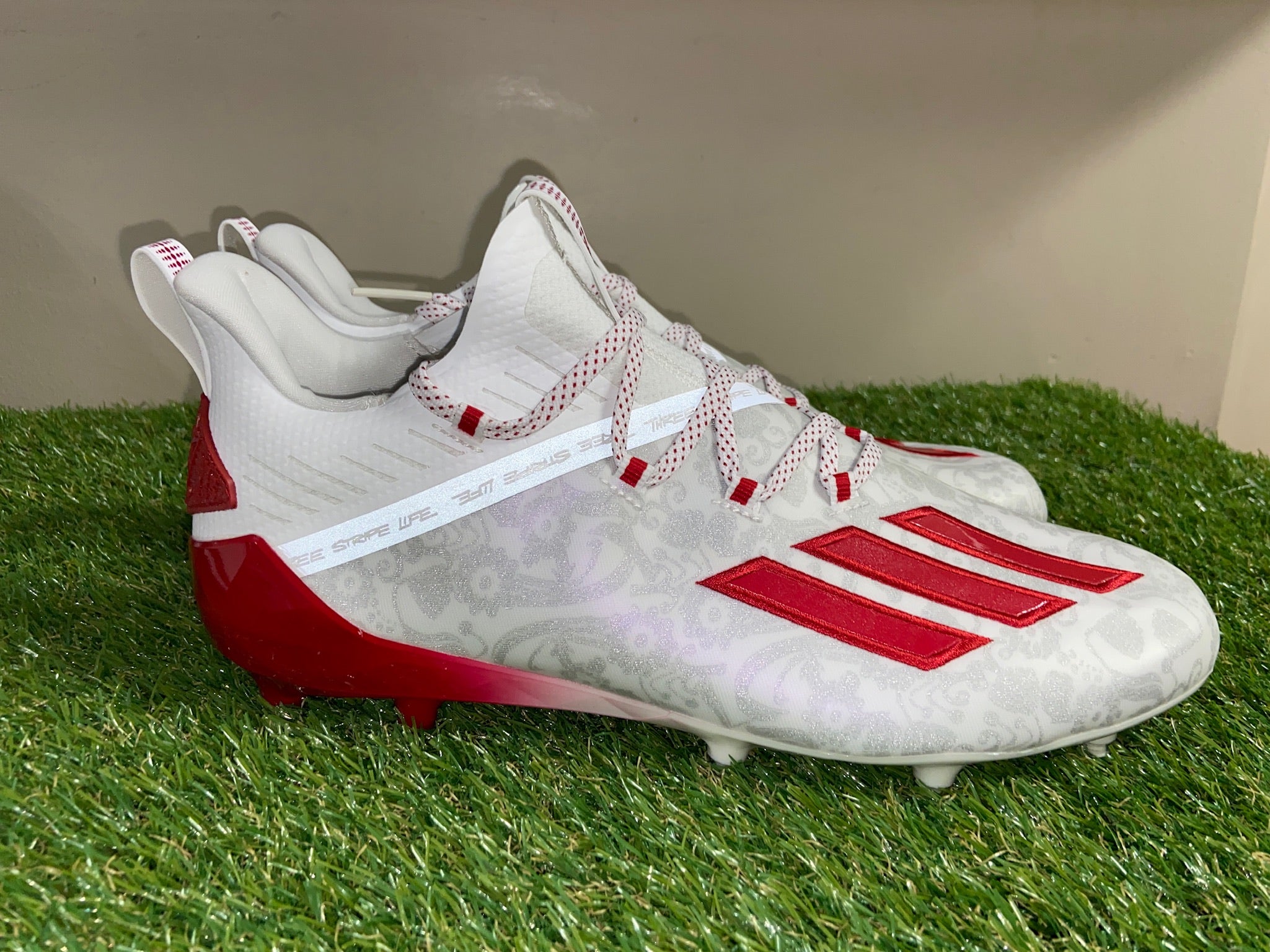 Adidas Adizero Young King Football Cleats White Silver FU6705 Rare