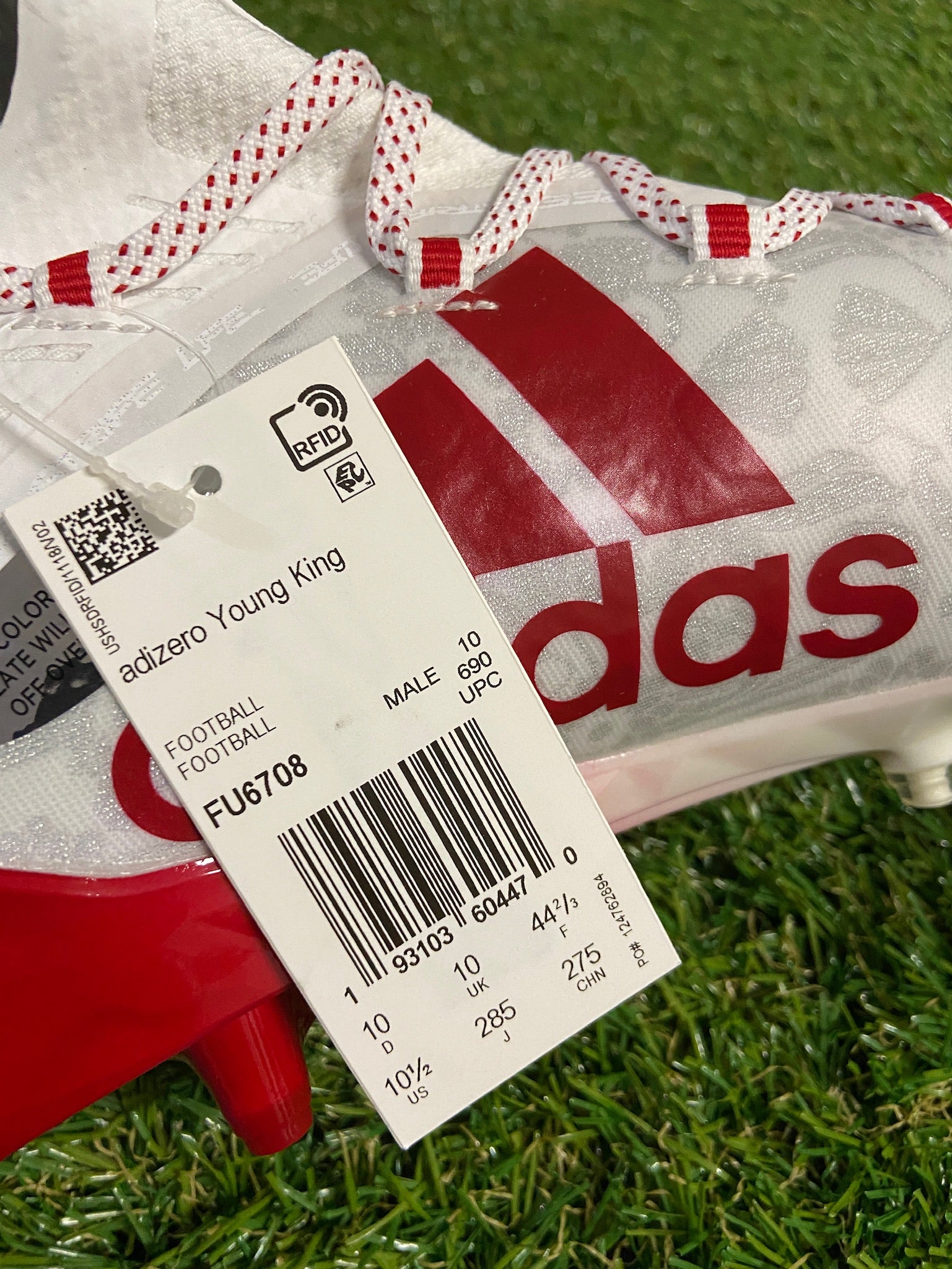 Adidas Adizero Reign Young King Football Cleats Red FU6708 