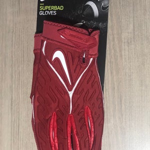 Nike Superbad 6.0 Football Glove Burgudy DM0053-678 ADULT 2XL STICKY PALM