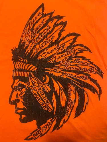 BraveHeart Lacrosse Values T-shirt Orange XL