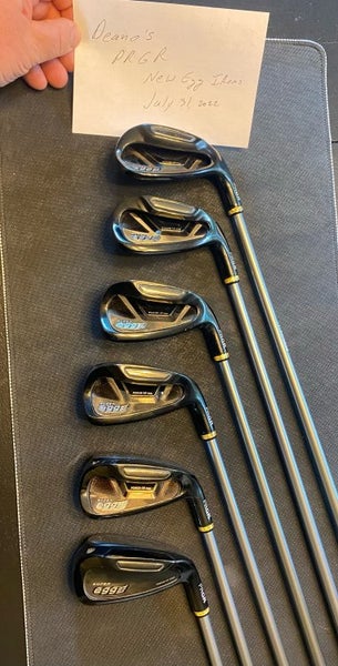 Used Men's Right Handed PRGR Super Egg Iron Set Regular Flex 6 Pieces Graphite Shaft