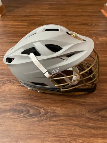 Gray and Gold Used Cascade S Helmet