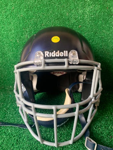Adult Medium - Riddell Speed Football Helmet - Navy Blue