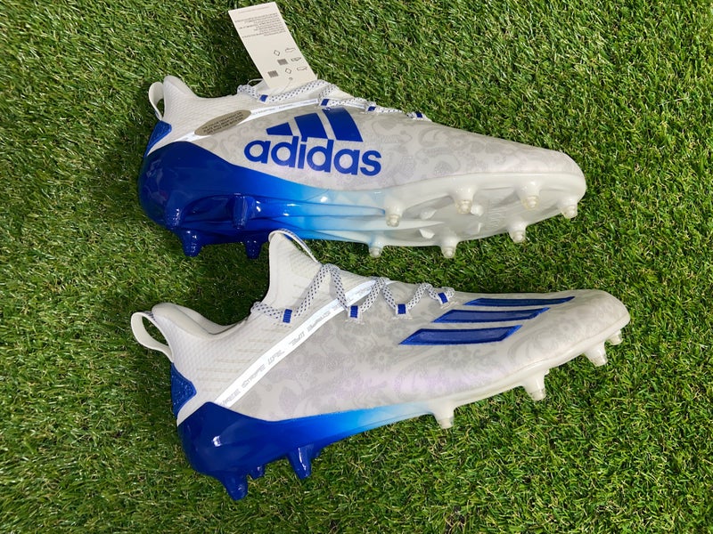 Adidas Adizero Reign Young King Floral Blue Football Cleats FU6707 Size | SidelineSwap