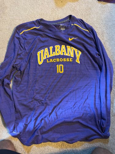 Purple Albany Mens Lacrosse  Used XL Nike Shirt