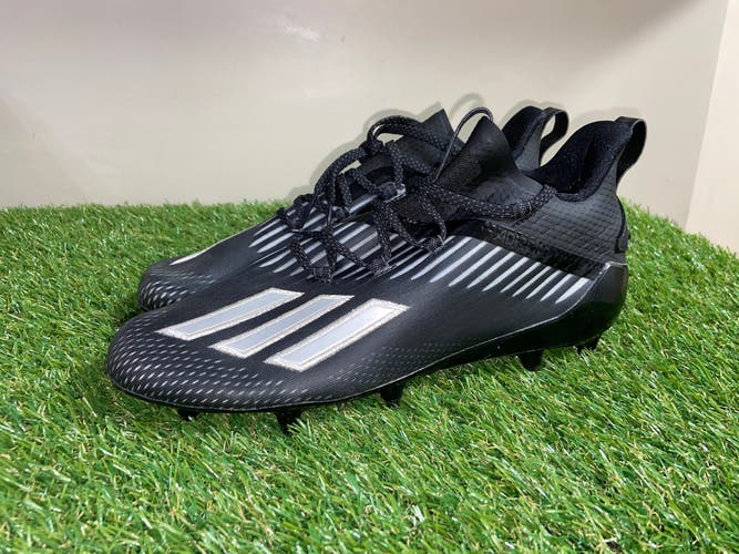 Adidas Adizero Football Cleats Sample Black Silver Metallic Men’s Size 9 EH2707