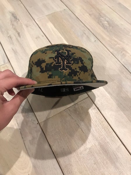 New York Mets Camo hat size 7 3/8 New Era MLB authentic