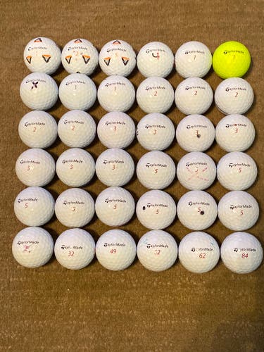 Used TaylorMade 36 Pack (3 Dozen) TP5X Balls