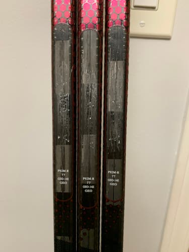 3x P92M Bauer Pro Stock Nexus Maroon Geo RH 77flex