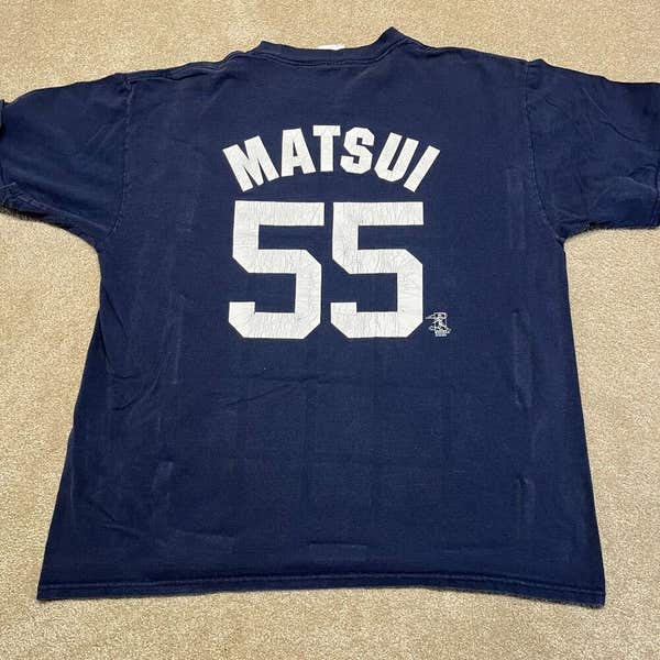 majestic Yankees MATSUI 55 　　 　　　USA製 XL NY Yankees Hideki Matsui #55 White Jersey Size XL by Russell