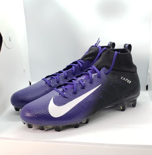 New Nike Vapor Untouchable Pro 3 Football Cleats AO3021-055 Purple Black Sz 16