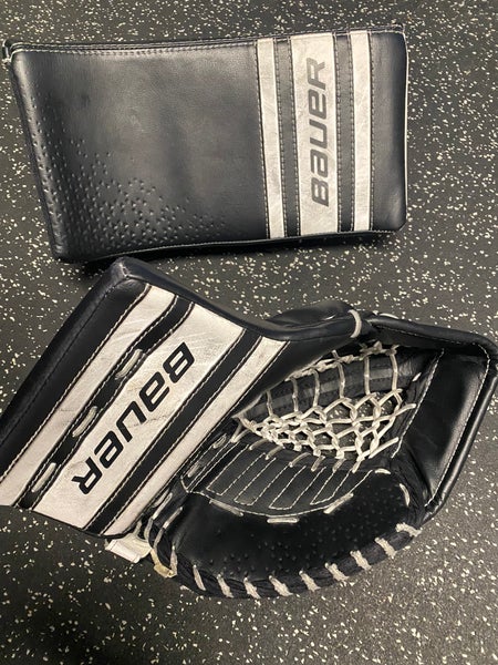 Junior Bauer GSX Goalie Blocker And catcher - black