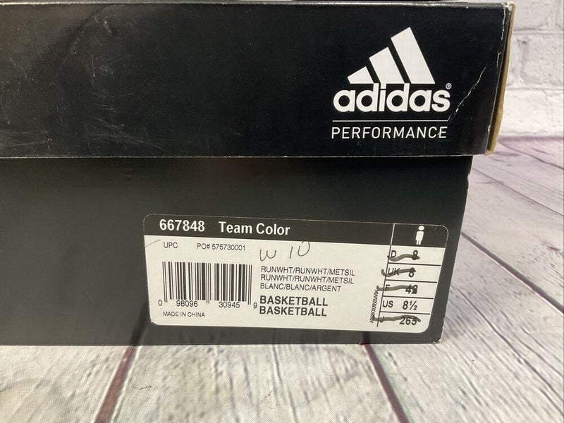 Adidas Team Color Mens Basketball Shoes Size White Gray New Other With Box | SidelineSwap