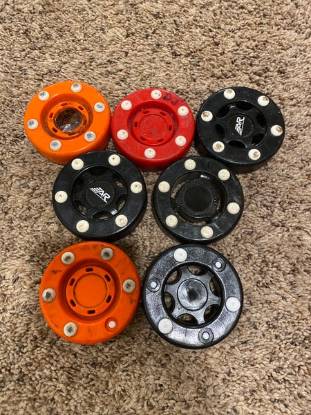 Pack Of 7 Used Roller Hockey Pucks