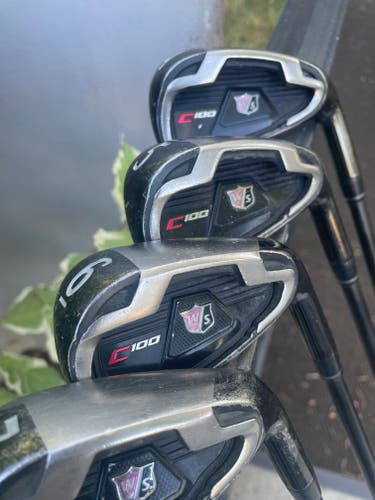 MENS Used Wilson Staff Right Handed Iron Set Regular Flex Graphite Shaft 4-PW plus GW