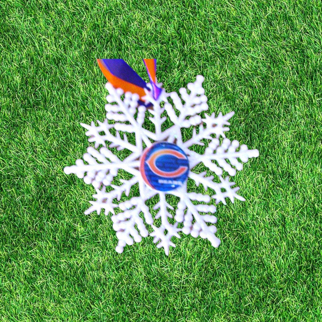 Chicago Bears Snowflake Christmas Ornament