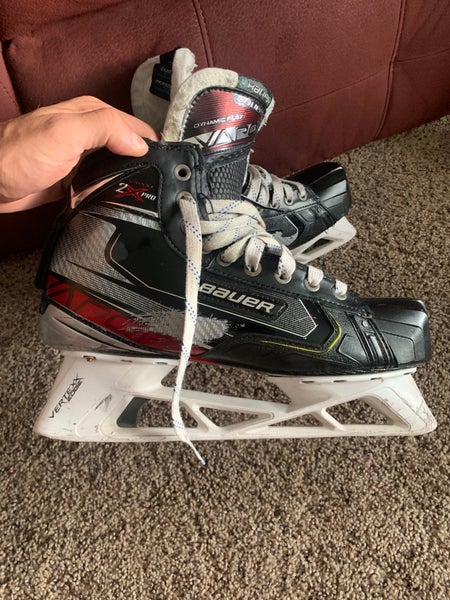 Used Bauer Regular Width Size 9.5 Vapor 2X Pro Hockey Goalie Skates