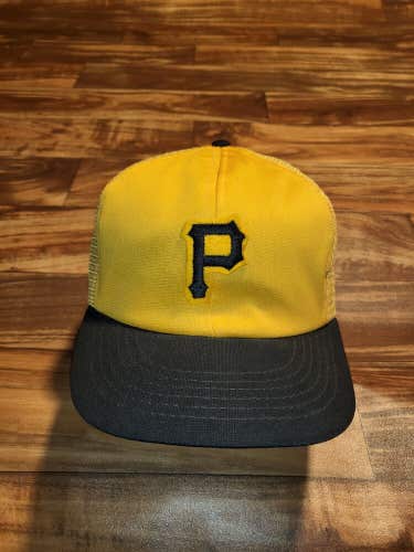 Vintage Pittsburgh Pirates MLB Baseball Plain Logo Annco Sports Hat Cap Snapback