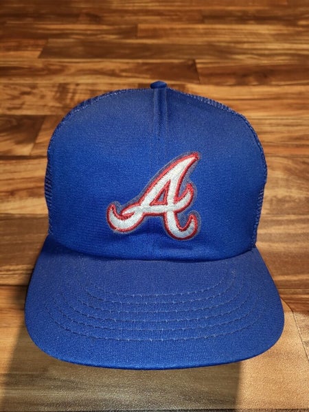 Vintage Atlanta Braves Hat Cap Snapback MLB AnnCo 90s Blue Logo Twill