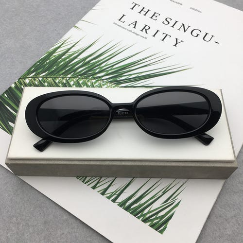 Black Frame Black Lenses Fashion Sunglasses UV 400 Protection