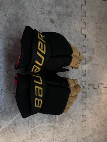 Vegas Golden Knights Bauer 1x Pro Stock Gloves - Size 14 Dylan Coghlan