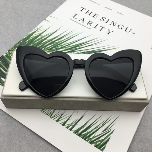 Love Heart Shaped Sunglasses Vintage Cat Eye Mod Style Retro Glasses as Christmas gift