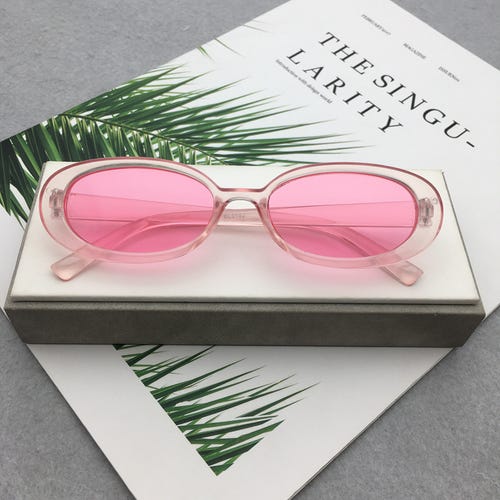 Pink Frame Pink Lenses Trendy Sunglasses Brand New