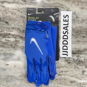 Nike Vapor Jet 6.0 NFL Receiver Football Gloves Blue Mens Size XL CZ4127-495 NWT.