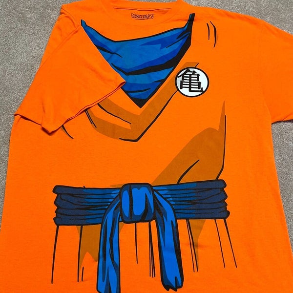 Dragon Ball Z T Shirt Men XL Adult Orange Anime Cartoon TV Show