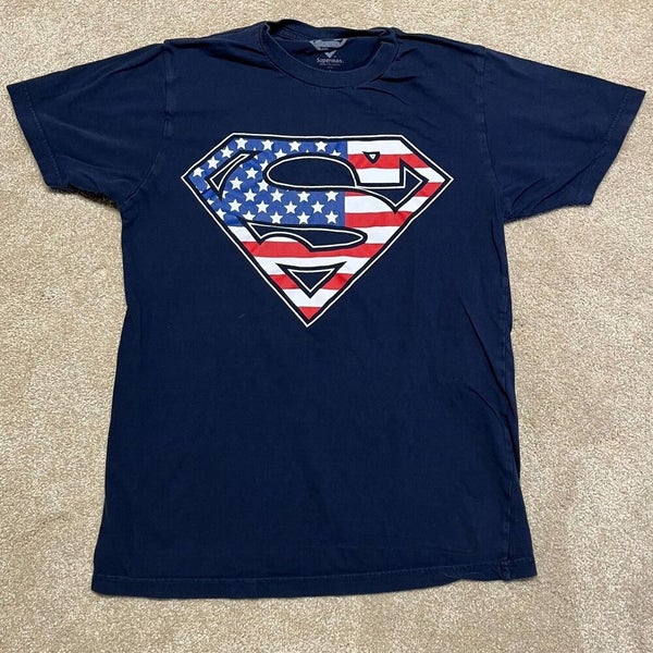 Denver Broncos Superman American Flag The 4th Of July T-Shirt - TeeNavi