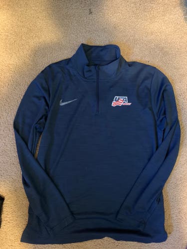 New USA Hockey 1/4 zip lightweight Nike