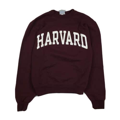 Harvard University Crimson Arc Logo Champion Pullover Crewneck Sweatshirt (S)