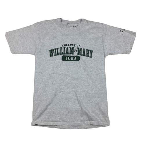 Vintage The College of William & Mary Tribe Gray Graphic T-Shirt M.J Soffe (M)
