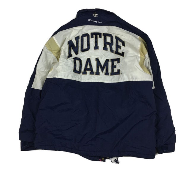 University of Notre Dame 90's Blue Bomber Satin Jacket