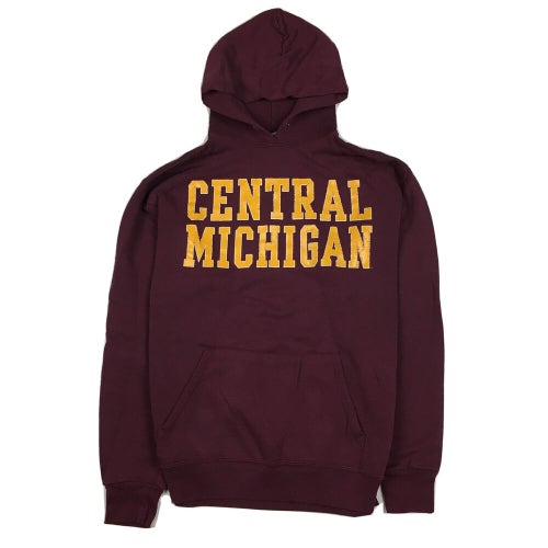 Vintage Central Michigan University Chippewas Maroon Hoodie Sweatshirt (M)